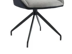 Chaise En Tissu, Velours Côtelé Et Métal - Gris Et Anthracite - CHANILA -Fren Soldes Boutique chaise 15691305