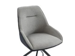 Chaise En Tissu, Velours Côtelé Et Métal - Gris Et Anthracite - CHANILA -Fren Soldes Boutique chaise 15691307
