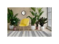 Lot De 2 Chaises En Velours "Celina" 84 Cm Jaune 6 Lot De 2 Chaises En Velours "Celina" 84 Cm Jaune -Fren Soldes Boutique chaise 15745219