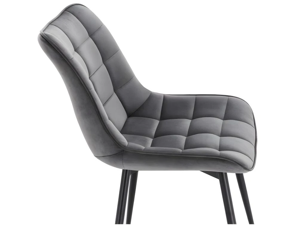 Lot De 4 Chaises De Salle à Manger | Chaise Tapissée En Velours | Structure En Métal | Dossier Et Base Confortables Et Rembourrés | Table De Salon. 3 Lot De 4 Chaises De Salle à Manger | Chaise Tapissée En Velours | Structure En Métal | Dossier Et Base Confortables Et Rembourrés | Table De Salon. – Image 3