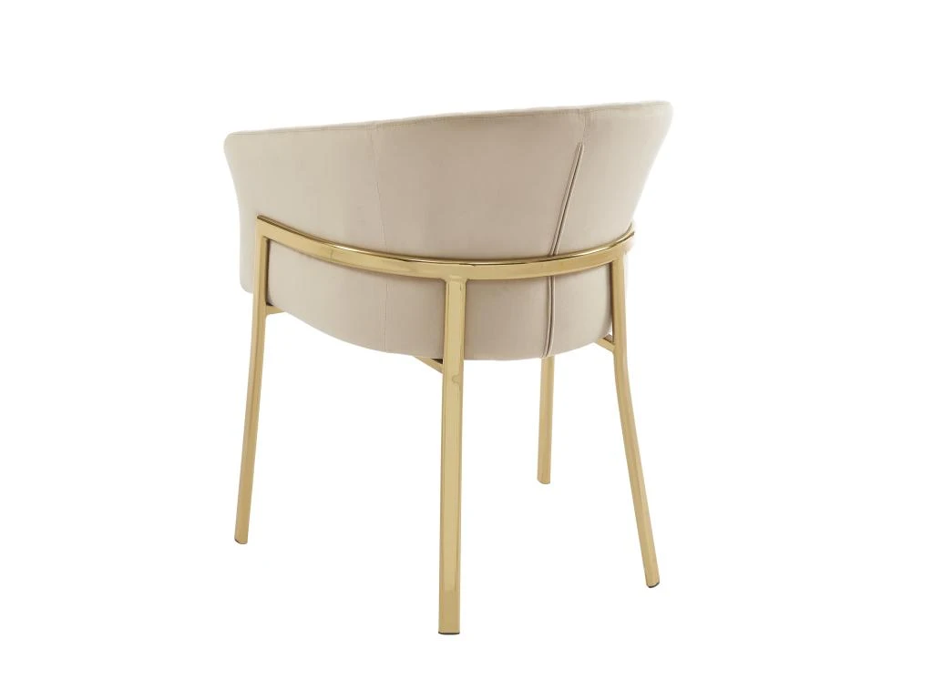 Lot De 2 Chaises Avec Accoudoirs En Velours Et Métal Doré - Beige - ZAOVA De Pascal MORABITO 6 Lot De 2 Chaises Avec Accoudoirs En Velours Et Métal Doré - Beige - ZAOVA De Pascal MORABITO – Image 6