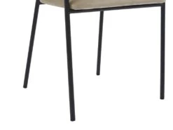 Lot De 6 Chaises Avec Accoudoirs En Velours Et Métal Noir - Beige - ORDIDA De Pascal MORABITO -Fren Soldes Boutique chaise 18607965