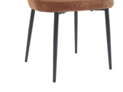 Lot De 2 Chaises En Velours Côtelé Et Métal - Terracotta - CELOLA De Pascal MORABITO -Fren Soldes Boutique chaise 18633535