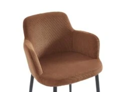 Lot De 2 Chaises En Velours Côtelé Et Métal - Terracotta - CELOLA De Pascal MORABITO -Fren Soldes Boutique chaise 18633575