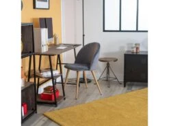 Lot De 2 Chaises De Salle à Manger Scandinaves En Velours Gris ZOMBA GREY VELVET -Fren Soldes Boutique chaise 19358165