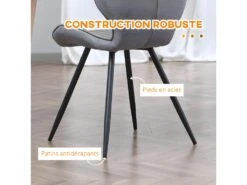 Lot De 2 Chaises EVAN Coloris Gris -Fren Soldes Boutique chaise 21988741