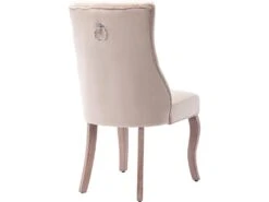 Lot De 6 Chaises De Salle à Manger En Velours - Matelassage De Boutons - Beige -Fren Soldes Boutique chaise 22860717