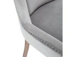Lot De 2 Chaises En Velours - Avec Pieds En Bois Massif - Gris -Fren Soldes Boutique chaise 22928695