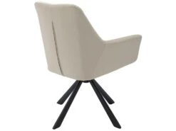 Lot De 2 Chaises En Velours Et Similicuir - Pieds En Métal - Beige -Fren Soldes Boutique chaise 22934705