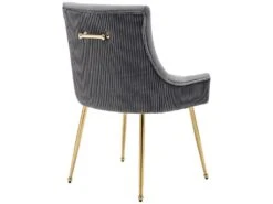 Lot De 6 Chaises De Salle à Manger Avec Pieds Plaqués - Doré & Gris -Fren Soldes Boutique chaise 22967623