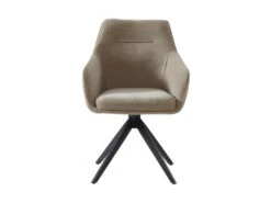 Lot De 2 Chaises MUSE - Avec Accoudoirs - Tissu - Beige -Fren Soldes Boutique chaise 23023853