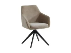 Lot De 2 Chaises MUSE - Avec Accoudoirs - Tissu - Beige -Fren Soldes Boutique chaise 23023857