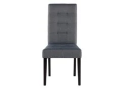 Lot De 2 Chaises VILLOSA - Tissu Gris & Pieds Bois Noir 6 Lot De 2 Chaises VILLOSA - Tissu Gris & Pieds Bois Noir -Fren Soldes Boutique chaise 262975