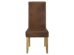 Lot De 6 Chaises SANTOS - Microfibre Aspect Cuir Vieilli - Pieds Bois Clair 11 Lot De 6 Chaises SANTOS - Microfibre Aspect Cuir Vieilli - Pieds Bois Clair -Fren Soldes Boutique chaise 268417