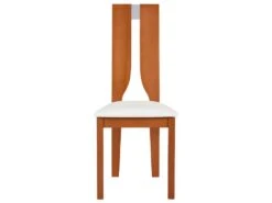 Lot De 4 Chaises SILVIA - Hêtre Massif - Merisier & Blanc -Fren Soldes Boutique chaise 272641