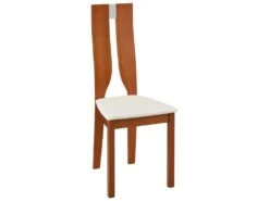 Lot De 6 Chaises SILVIA - Hêtre Massif - Merisier & Blanc -Fren Soldes Boutique chaise 272671