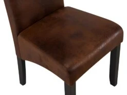 Lot De 6 Chaises SANTOS - Microfibre Aspect Cuir Vieilli - Pieds Bois Foncé 12 Lot De 6 Chaises SANTOS - Microfibre Aspect Cuir Vieilli - Pieds Bois Foncé -Fren Soldes Boutique chaise 274133