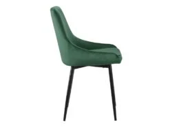 Lot De 2 Chaises - Velours Et Métal Noir - Vert - MASURIE -Fren Soldes Boutique chaise 309071