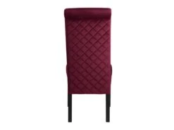 Lot De 2 Chaises DELINA - Velours Matelassé & Pieds Bois - Bordeaux -Fren Soldes Boutique chaise 310393