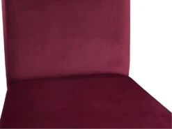 Lot De 2 Chaises DELINA - Velours Matelassé & Pieds Bois - Bordeaux -Fren Soldes Boutique chaise 310395