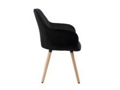 Lot De 2 Chaises Avec Accoudoirs ELEANA - Velours Et Métal Effet Bois - Noir 11 Lot De 2 Chaises Avec Accoudoirs ELEANA - Velours Et Métal Effet Bois - Noir -Fren Soldes Boutique chaise 365359
