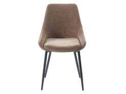 Lot De 6 Chaises MASURIE - Tissu - Taupe -Fren Soldes Boutique chaise 387301