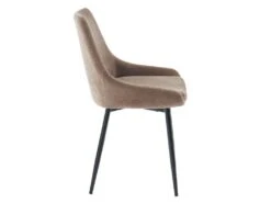 Lot De 6 Chaises MASURIE - Tissu - Taupe -Fren Soldes Boutique chaise 387303