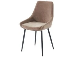 Lot De 6 Chaises MASURIE - Tissu - Taupe -Fren Soldes Boutique chaise 387307