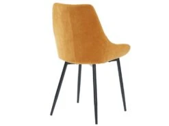 Lot De 2 Chaises MASURIE - Tissu - Jaune -Fren Soldes Boutique chaise 387329