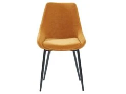 Lot De 2 Chaises MASURIE - Tissu - Jaune -Fren Soldes Boutique chaise 387331