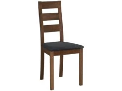 Lot De 6 Chaises ALCINO - Hêtre Et Tissu - Coloris : Noyer Et Anthracite 10 Lot De 6 Chaises ALCINO - Hêtre Et Tissu - Coloris : Noyer Et Anthracite -Fren Soldes Boutique chaise 388281