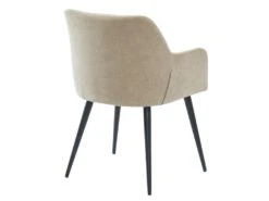 Lot De 2 Chaises - Avec Accoudoirs - Tissu Et Métal - Beige - HEKA 10 Lot De 2 Chaises - Avec Accoudoirs - Tissu Et Métal - Beige - HEKA -Fren Soldes Boutique chaise 389603