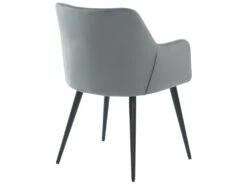 Lot De 2 Chaises Avec Accoudoirs - Velours Et Métal - Gris - PEGA De Pascal MORABITO 9 Lot De 2 Chaises Avec Accoudoirs - Velours Et Métal - Gris - PEGA De Pascal MORABITO -Fren Soldes Boutique chaise 389625