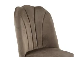 Lot De 2 Chaises ROSARIO - Effet Velours Et Métal Noir - Taupe -Fren Soldes Boutique chaise 397631