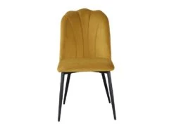 Lot De 6 Chaises ROSARIO - Effet Velours Et Métal Noir - Jaune 13 Lot De 6 Chaises ROSARIO - Effet Velours Et Métal Noir - Jaune -Fren Soldes Boutique chaise 397825