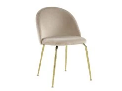 Lot De 2 Chaises - Velours Et Métal Doré - Beige - MELBOURNE 13 Lot De 2 Chaises - Velours Et Métal Doré - Beige - MELBOURNE -Fren Soldes Boutique chaise 404487