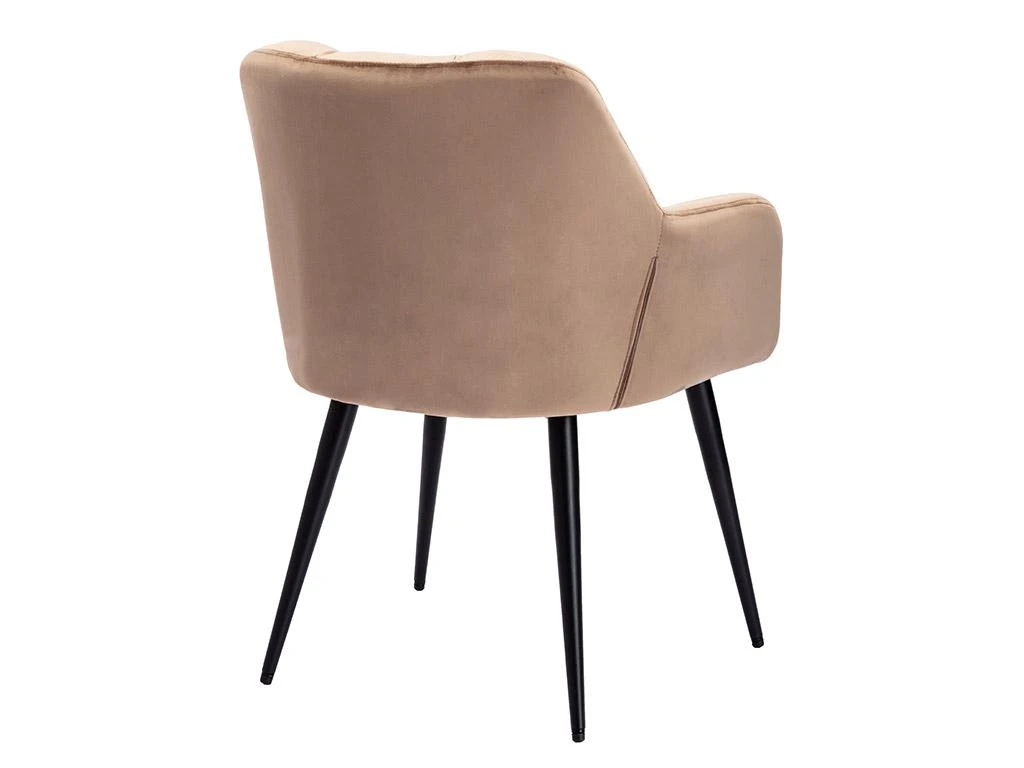 Lot De 2 Chaises Avec Accoudoirs - Velours Et Métal - Beige - PEGA De Pascal MORABITO 5 Lot De 2 Chaises Avec Accoudoirs - Velours Et Métal - Beige - PEGA De Pascal MORABITO – Image 5