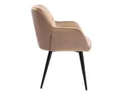 Lot De 2 Chaises Avec Accoudoirs - Velours Et Métal - Beige - PEGA De Pascal MORABITO 9 Lot De 2 Chaises Avec Accoudoirs - Velours Et Métal - Beige - PEGA De Pascal MORABITO -Fren Soldes Boutique chaise 422055