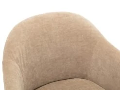 Lot De 2 Chaises BIBO - Avec Accoudoirs - Effet Velours & Métal - Beige -Fren Soldes Boutique chaise 426119