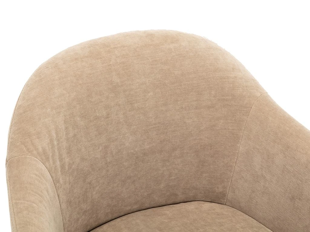 Lot De 6 Chaises BIBO - Avec Accoudoirs - Effet Velours & Métal - Beige 9 Lot De 6 Chaises BIBO - Avec Accoudoirs - Effet Velours & Métal - Beige – Image 9