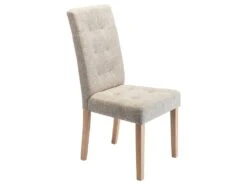 Lot De 2 Chaises VILLOSA - Tissu & Pieds Bois - Coloris : Beige 13 Lot De 2 Chaises VILLOSA - Tissu & Pieds Bois - Coloris : Beige -Fren Soldes Boutique chaise 426899