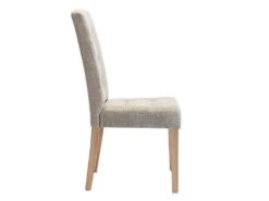 Lot De 6 Chaises VILLOSA - Tissu & Pieds Bois - Beige -Fren Soldes Boutique chaise 427131