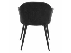 Lot De 6 Chaises BIBO - Avec Accoudoirs - Effet Velours & Métal - Noir 16 Lot De 6 Chaises BIBO - Avec Accoudoirs - Effet Velours & Métal - Noir -Fren Soldes Boutique chaise 427961