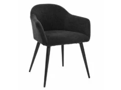 Lot De 6 Chaises BIBO - Avec Accoudoirs - Effet Velours & Métal - Noir 13 Lot De 6 Chaises BIBO - Avec Accoudoirs - Effet Velours & Métal - Noir -Fren Soldes Boutique chaise 427963