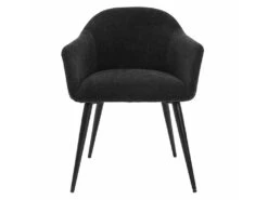 Lot De 6 Chaises BIBO - Avec Accoudoirs - Effet Velours & Métal - Noir 14 Lot De 6 Chaises BIBO - Avec Accoudoirs - Effet Velours & Métal - Noir -Fren Soldes Boutique chaise 427967