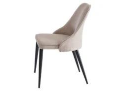 Lot De 2 Chaises EZRA - Tissu Et Métal - Crème -Fren Soldes Boutique chaise 439855