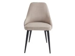 Lot De 2 Chaises EZRA - Tissu Et Métal - Crème -Fren Soldes Boutique chaise 439861