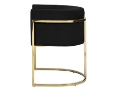 Chaise Avec Accoudoirs - Velours Et Acier Inoxydable - Noir Et Doré - PERIA De Pascal MORABITO -Fren Soldes Boutique chaise 439961