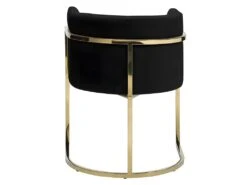 Chaise Avec Accoudoirs - Velours Et Acier Inoxydable - Noir Et Doré - PERIA De Pascal MORABITO -Fren Soldes Boutique chaise 439963