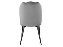 Lot De 2 Chaises ROSARIO - Effet Velours Et Métal Noir - Gris 12 Lot De 2 Chaises ROSARIO - Effet Velours Et Métal Noir - Gris -Fren Soldes Boutique chaise 446897